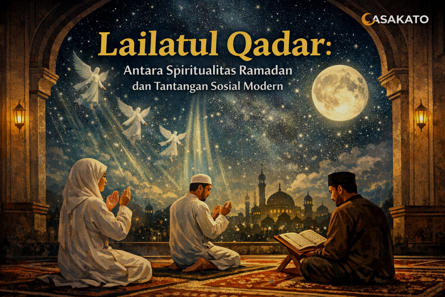 Ilustrasi Lailatul Qadar sebagai malam spiritual umat Islam di bulan Ramadan.