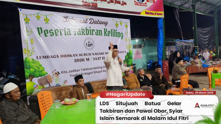 Takbiran dan pawai obor LDS Situjuah Batua saat malam Idul Fitri 1447 Hijriah di Lima Puluh Kota