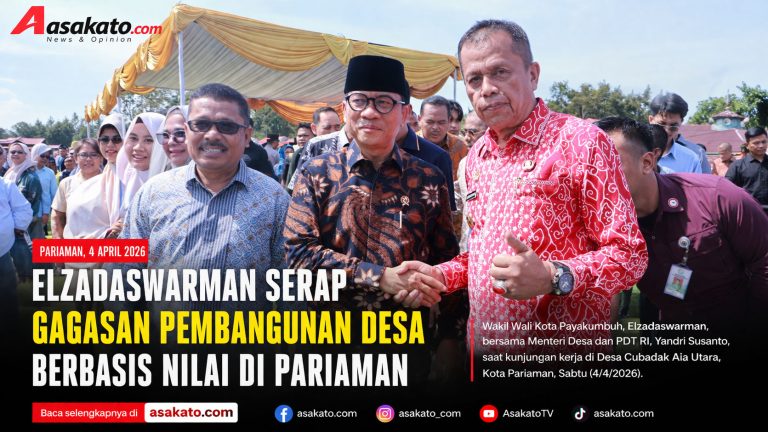 Elzadaswarman bersama Menteri Desa Yandri Susanto di Pariaman membahas pembangunan desa berbasis nilai