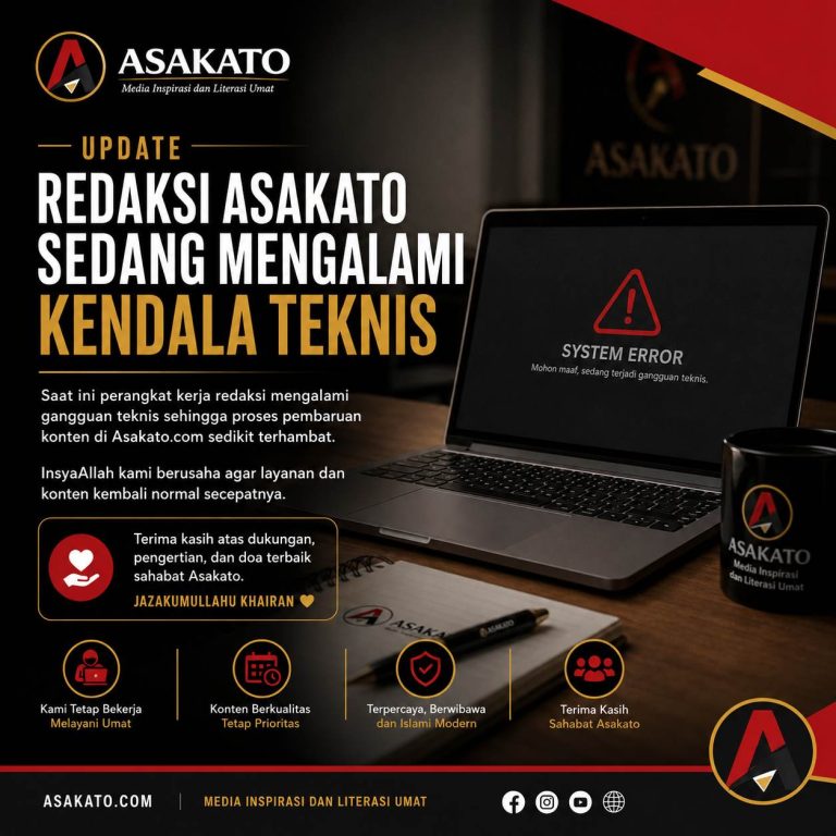 Asakato.com mengami kendala teknis di redaksi, mohon sahabat bersabar
