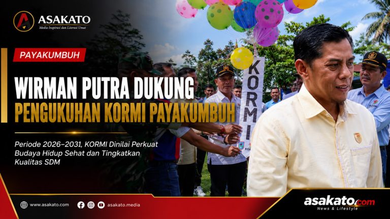 Ketua DPRD Kota Payakumbuh Wirman Putra menghadiri pengukuhan Pengurus KORMI Payakumbuh periode 2026–2031.