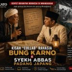 Ilustrasi Bung Karno dan Syekh Abbas Padang Japang berdiskusi tentang dasar spiritual bangsa Indonesia di Minangkabau menjelang lahirnya Pancasila.