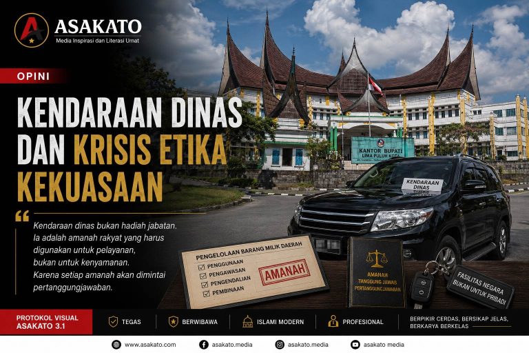 Visual opini Asakato tentang kendaraan dinas dan krisis etika kekuasaan di lingkungan birokrasi Kabupaten Lima Puluh Kota