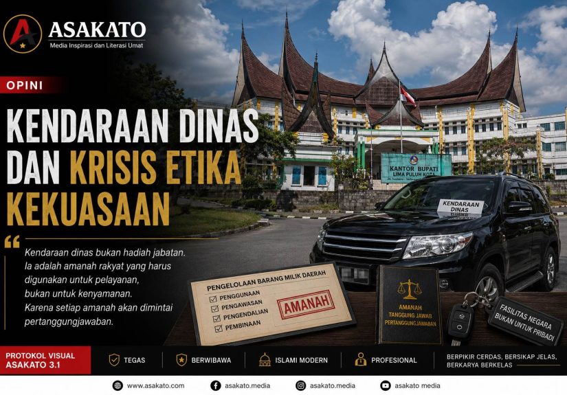 Visual opini Asakato tentang kendaraan dinas dan krisis etika kekuasaan di lingkungan birokrasi Kabupaten Lima Puluh Kota