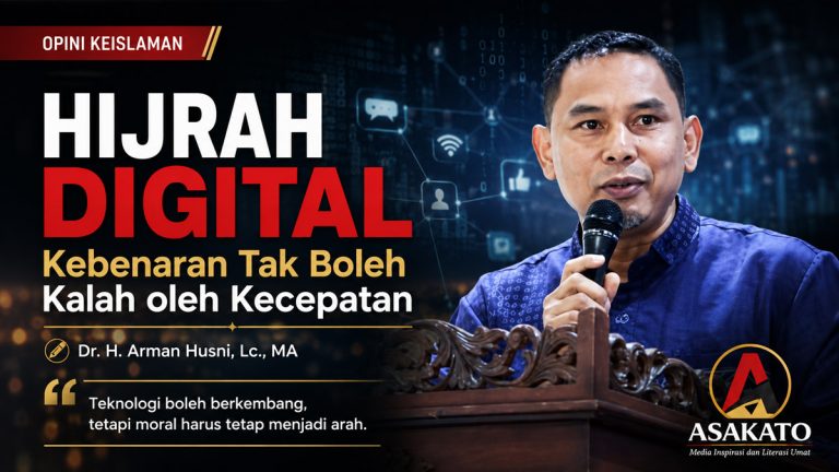 Dr. H. Arman Husni membahas hijrah digital dan pentingnya menjaga akhlak serta kebenaran di era informasi.