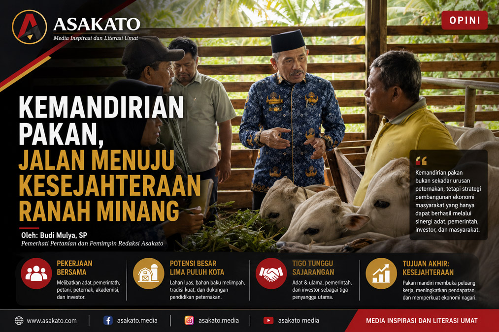 Bupati Safni Sikumbang mendorong kemandirian pakan ternak sebagai langkah menuju kesejahteraan masyarakat Lima Puluh Kota.