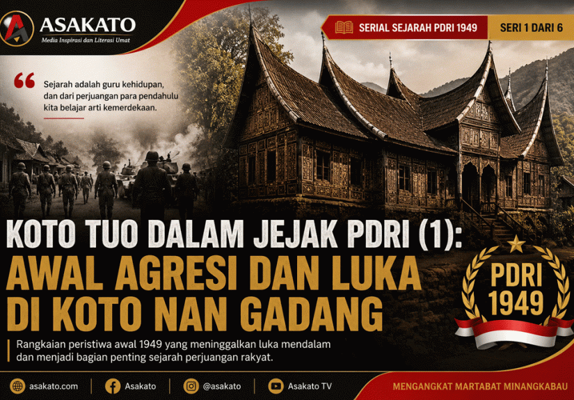 Rumah gadang saksi sejarah PDRI 1949 di Nagari Koto Tuo, Kabupaten Lima Puluh Kota.