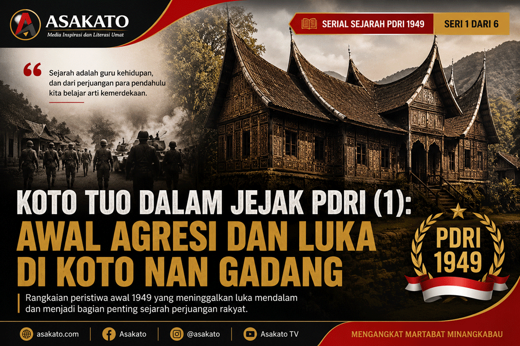 Rumah gadang saksi sejarah PDRI 1949 di Nagari Koto Tuo, Kabupaten Lima Puluh Kota.