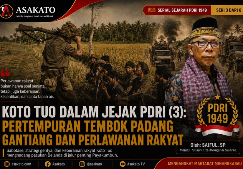 Ilustrasi Pertempuran Tembok Padang Gantiang dalam serial Koto Tuo dalam Jejak PDRI 1949 karya Saiful, SP.