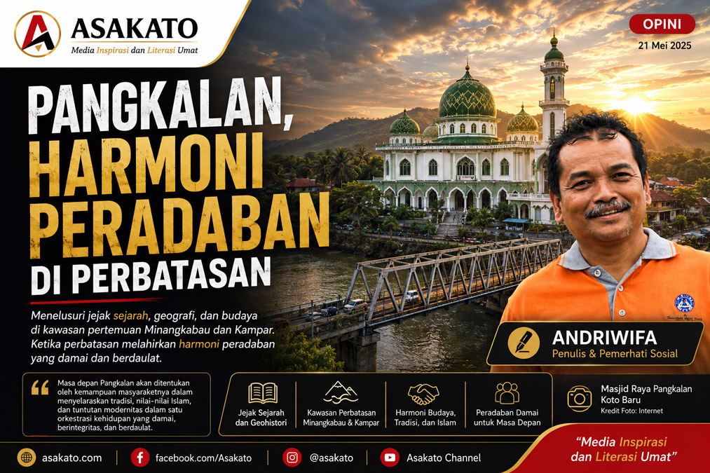 Masjid Raya Pangkalan Koto Baru sebagai simbol harmoni peradaban di kawasan perbatasan Minangkabau dan Kampar.