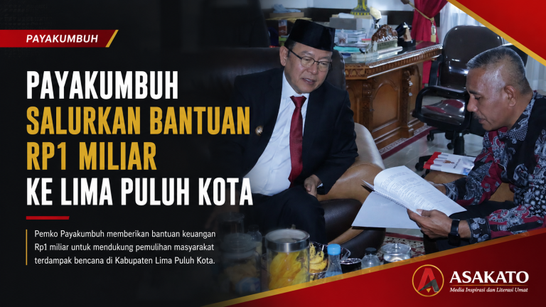 Wali Kota Payakumbuh Zulmaeta menerima proposal bantuan keuangan Rp1 miliar dari Bupati Lima Puluh Kota Safni Sikumbang untuk pemulihan pascabencana.