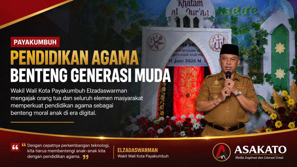 Wakil Wali Kota Payakumbuh Elzadaswarman menghadiri khatam Al-Qur'an dan wisuda iqra' MDTA Nurul Iman