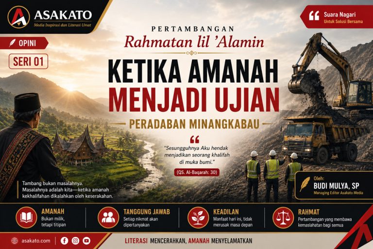 Pertambangan Rahmatan lil 'Alamin Seri 1 Ketika Amanah Menjadi Ujian Peradaban Minangkabau