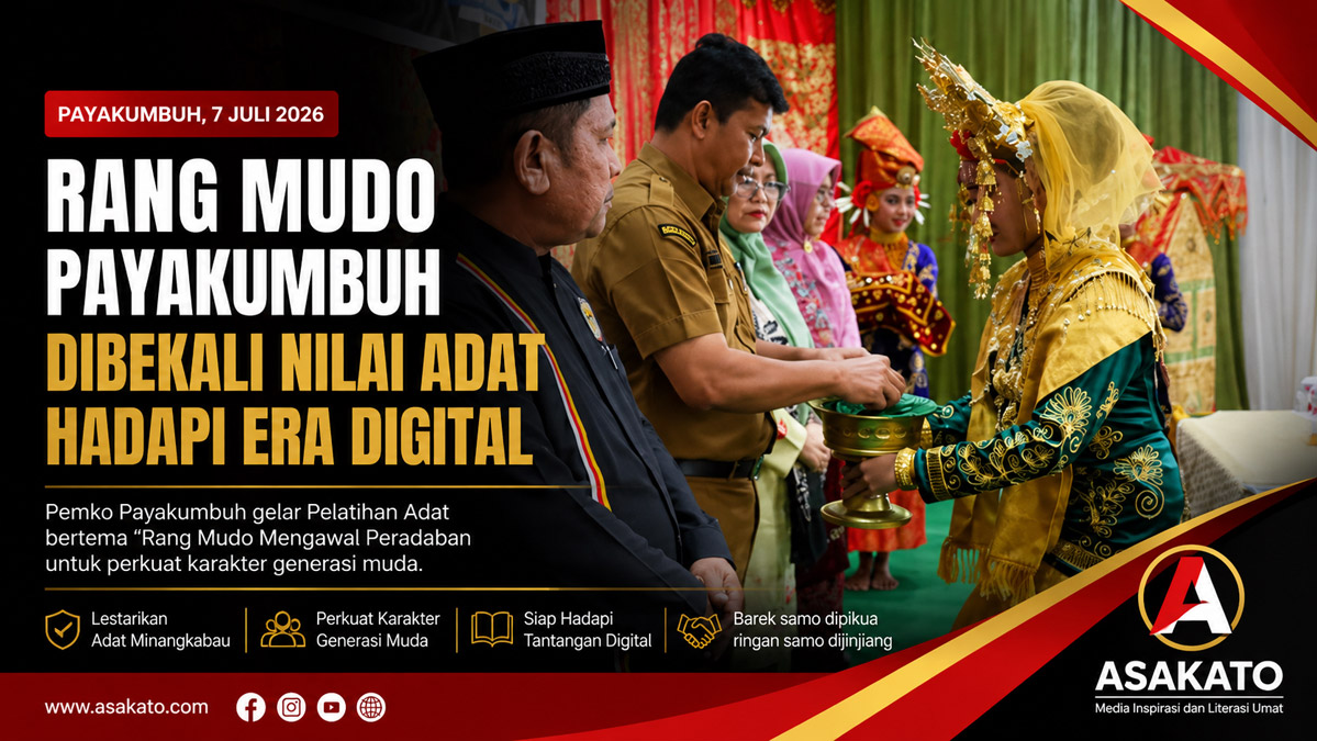 Peserta mengikuti pembukaan Pelatihan Adat Tingkat Kota Payakumbuh bertema Rang Mudo Mengawal Peradaban di Aula Gedung Serbaguna Sawah Padang Aua Kuniang.