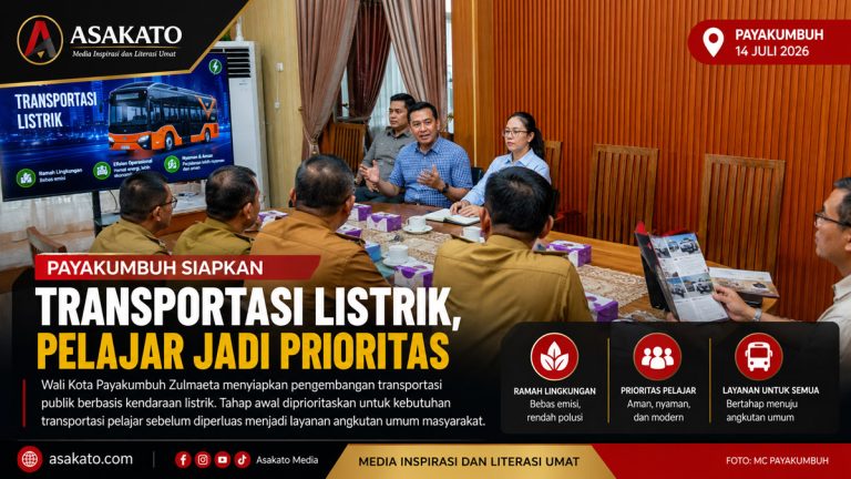 Wali Kota Payakumbuh Zulmaeta membahas pengembangan transportasi listrik untuk pelajar