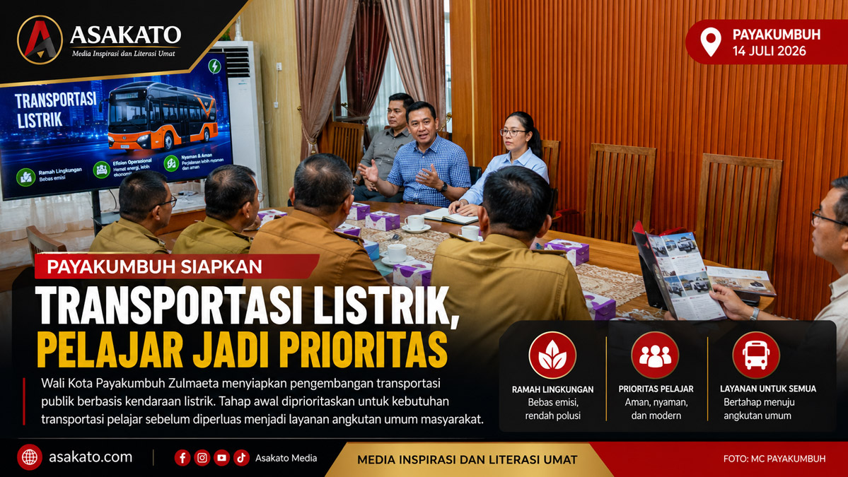 Wali Kota Payakumbuh Zulmaeta membahas pengembangan transportasi listrik untuk pelajar