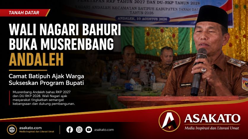 Wali Nagari Bahuri membuka Musrenbang Nagari Andaleh