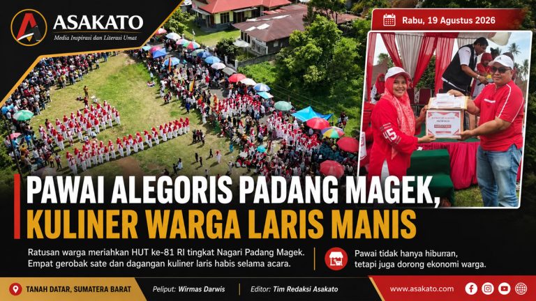 Pawai Alegoris Nagari Padang Magek memperingati HUT ke-81 RI