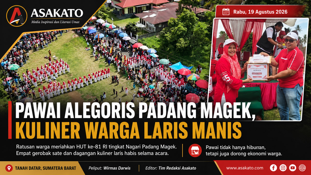 Pawai Alegoris Nagari Padang Magek memperingati HUT ke-81 RI