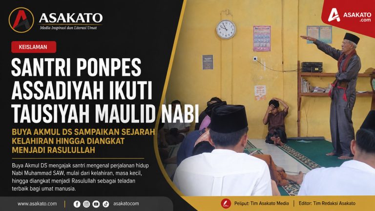 Santri Ponpes Assadiyah mengikuti tausiyah Maulid Nabi