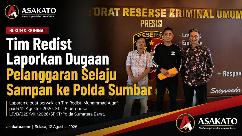 Tim Redist melaporkan dugaan pelanggaran Selaju Sampan ke Polda Sumbar