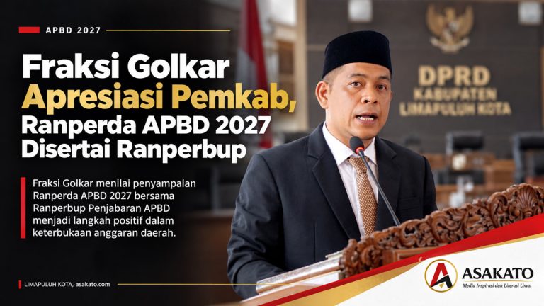 Fajar Rillah Vesky menyampaikan pandangan Fraksi Golkar terkait APBD 2027