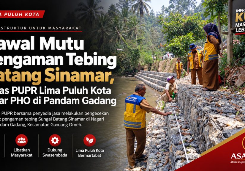 PUPR Lima Puluh Kota gelar PHO pengaman tebing Batang Sinamar di Pandam Gadang